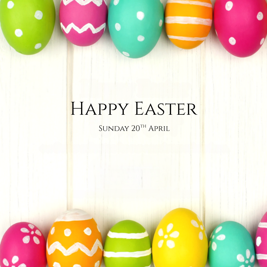 Happy Easter image with Easter eggs