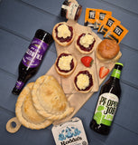 Double Pasty & Ale Cream Tea Hamper Overhead view