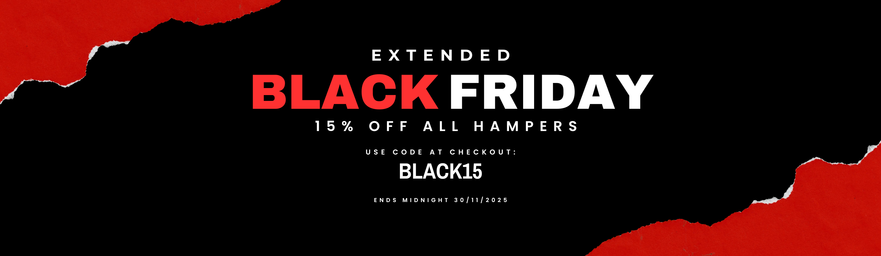 Black Friday 15% Off