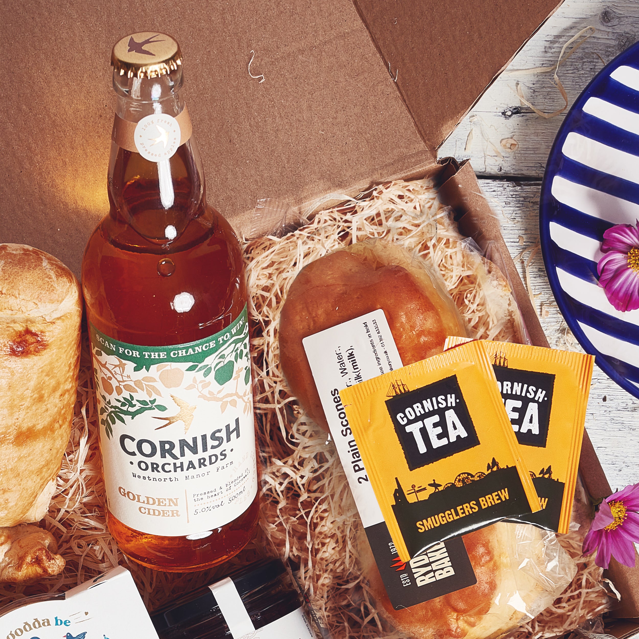 Cornish Pasty & Cider Cream Tea Hamper