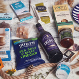 Luxury hamper containing a variety of food from Cornwall