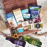 Luxury hamper containing a variety of food from Cornwall