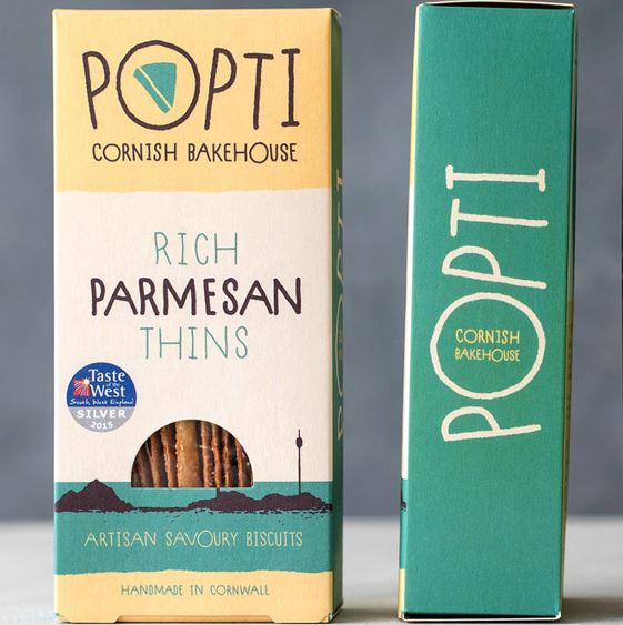 Popti Cornish Biscuits Parmesan