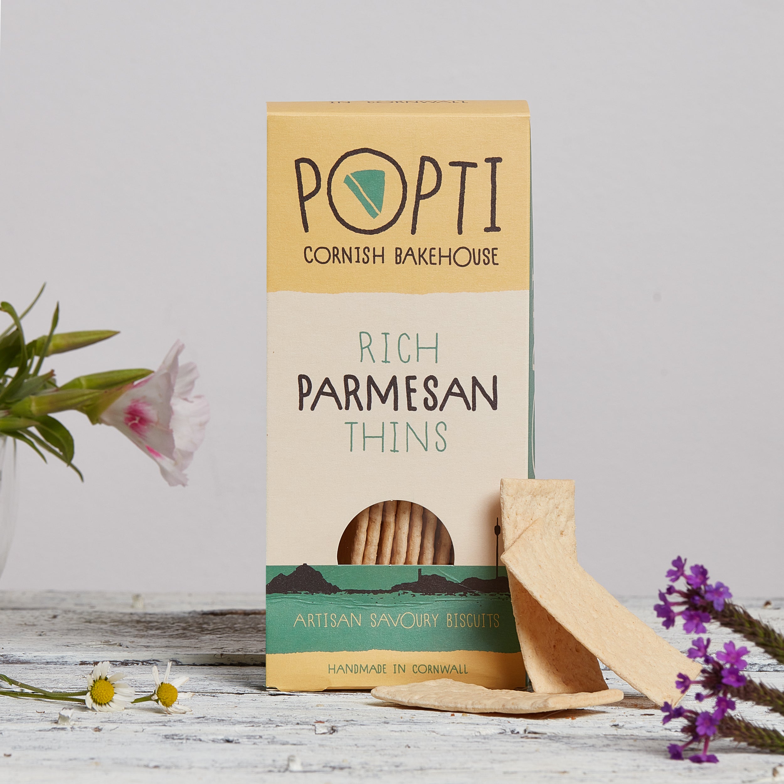 Popti Cornish Biscuits Parmesan